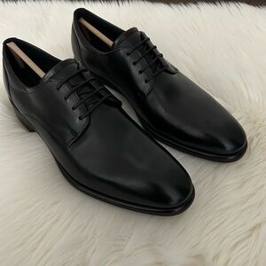 Ecco City Tray Tech Lace Up Dress Shoe Leather Black NIB Size EU 43 9 9.5